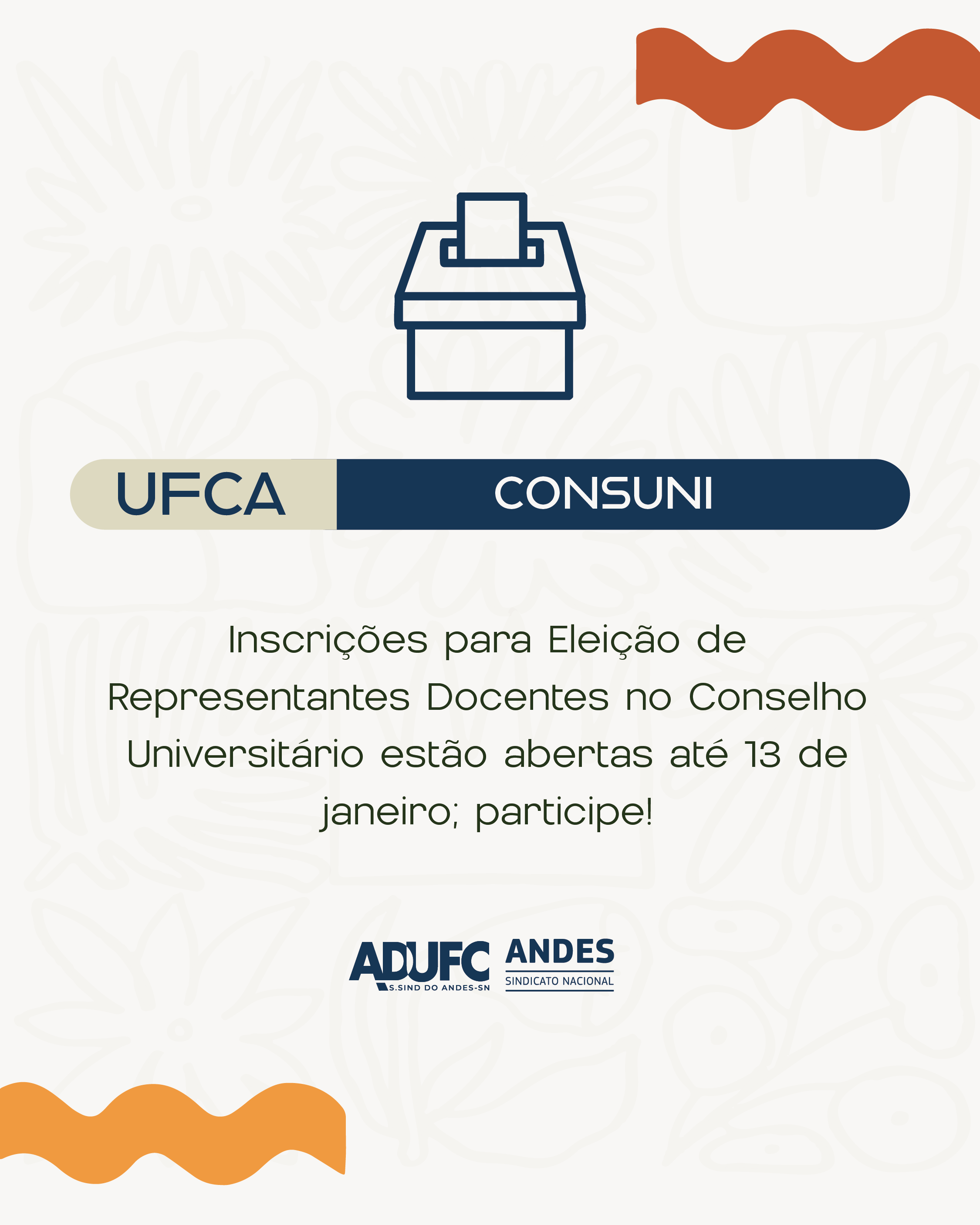 UFCA – Inscrições para Eleição de Representantes Docentes no Conselho Universitário estão abertas até 13 de janeiro; participe!