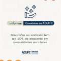CONVÊNIOS DA ADUFC – Filiados/as ao sindicato têm até 20% de desconto em mensalidades escolares