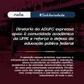 NOTA DE SOLIDARIEDADE – Diretoria da ADUFC expressa apoio à comunidade acadêmica da UFPE e reforça a defesa da educação pública federal