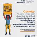 DIÁLOGO – ADUFC realiza plenária online para debater encaminhamentos sobre a Resolução de PIT/RIT na UNILAB na terça (3), às 10h